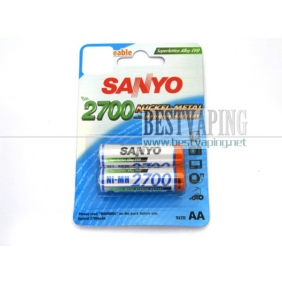Wholesale SANYO AA 2700mAh Rechargeable Ni-MH Battery 2pcs/pack