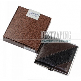Wholesale Cigarette Leather Stainless Carrying Case #300B