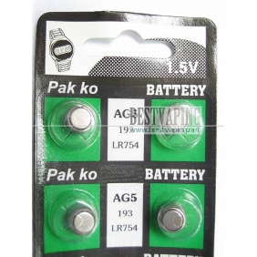 Wholesale Alkaline button cell battery LR754 (193, AG5, LR48)
