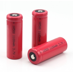Wholesale Button Top IMR18500-1100mAh 3.7V Rechargeable LiMn battery (1pc)