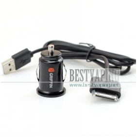 Wholesale Griffin Dual USB with data cable for iPhone and iPod(Black)