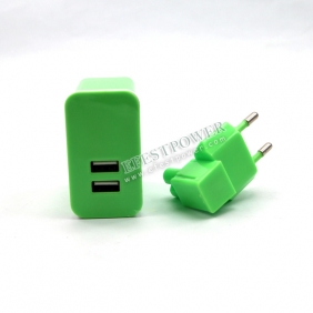 Wholesale mini 2 USB port Adapter Charger for Iphone Ipad Samsung Galaxy